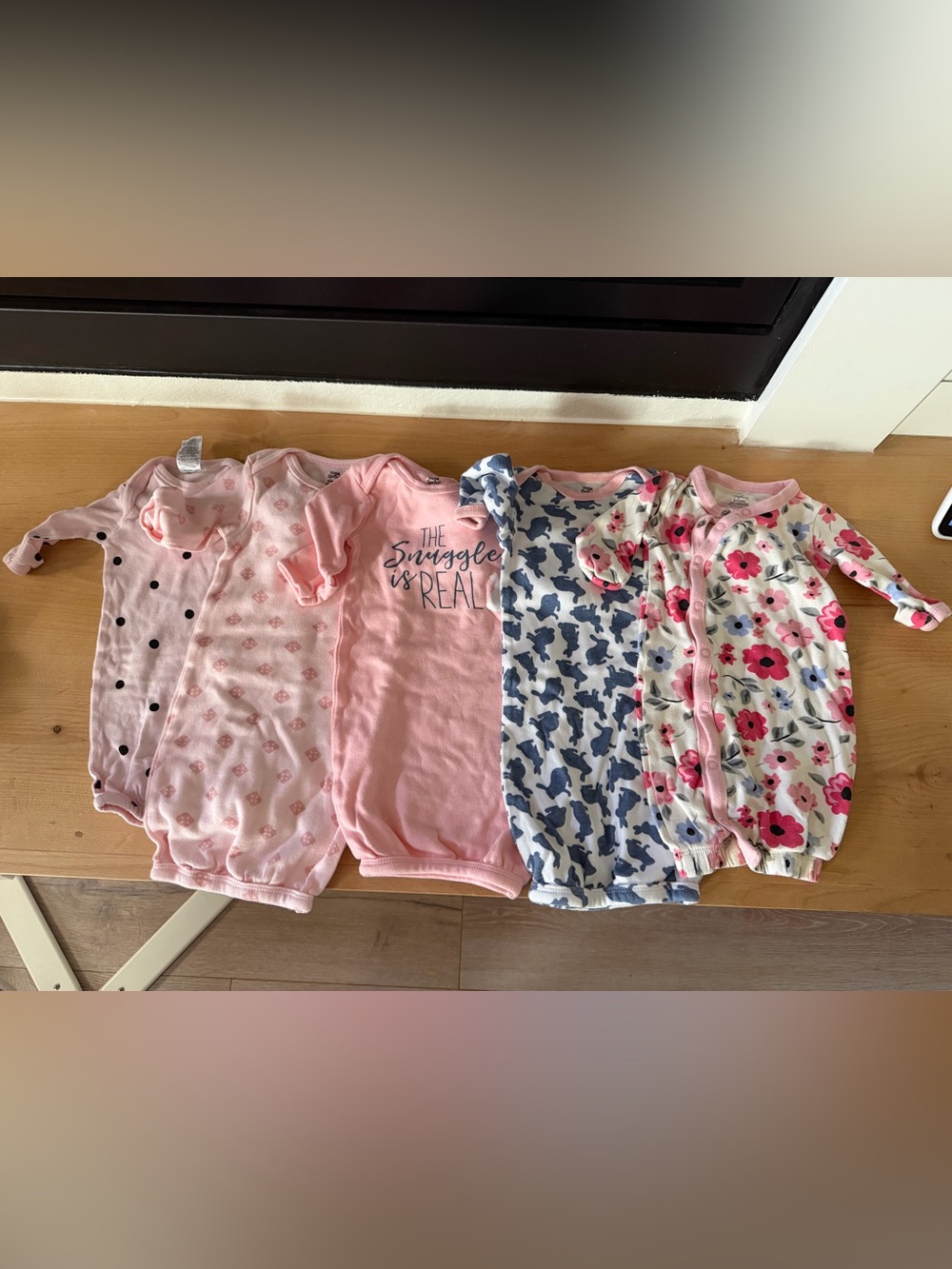 PREMIE Girls' Pink Floral & Solid Snuggle Sleepwear Set